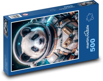 Panda kosmonaut - Puzzle 500 dílků, rozměr 46x30 cm