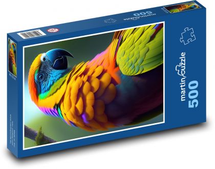 Bunter Papagei - Puzzle - 500 Teile