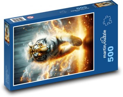 Tiger mit leuchtenden Augen - Puzzle - 500 Teile