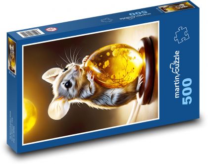 Myš a vajce - Puzzle 500 dielikov, rozmer 46x30 cm 