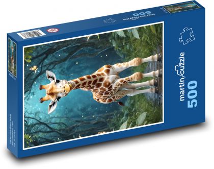 Giraffe in the Jungle - Puzzle of 500 pieces, size 46x30 cm 