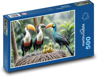 Toucans - Puzzle of 500 pieces, size 46x30 cm 