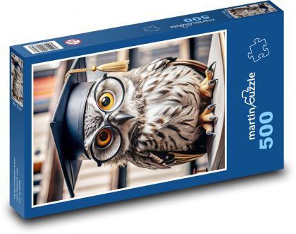 Mądra Sowa - Puzzle 500 elementów, rozmiar 46x30 cm
