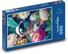 Astronaut in flowers Puzzle of 500 pieces - 46 x 30 cm