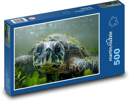 Podwodny żółw - Puzzle 500 elementów, rozmiar 46x30 cm