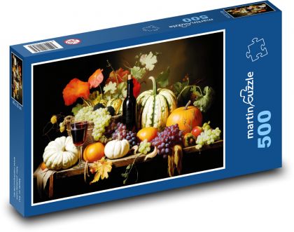 Autumn fruits and vegetables - Puzzle of 500 pieces, size 46x30 cm 