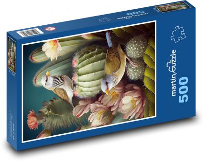 Vrabec kaktusový - Puzzle 500 dielikov, rozmer 46x30 cm 