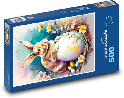 Easter Bunny - Puzzle of 500 pieces, size 46x30 cm 