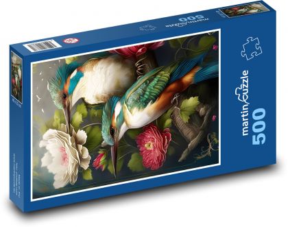 Kingfishers - Puzzle of 500 pieces, size 46x30 cm 