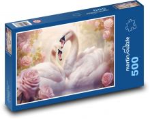 Schwäne Puzzle 500 Teile - 46 x 30 cm