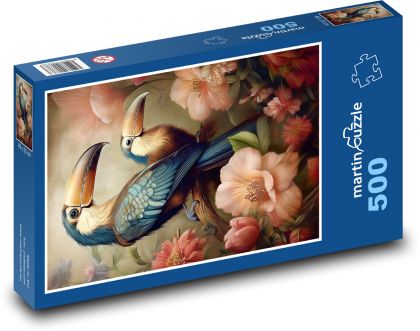 Toucans - Puzzle of 500 pieces, size 46x30 cm 