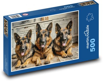 Pes - německý ovčák - Puzzle 500 dílků, rozměr 46x30 cm