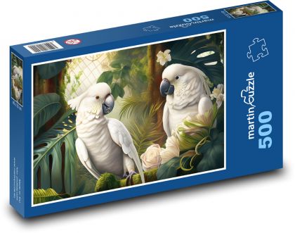 Kakadu - papagáje - Puzzle 500 dielikov, rozmer 46x30 cm 