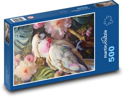 Kakadu - vták - Puzzle 500 dielikov, rozmer 46x30 cm 