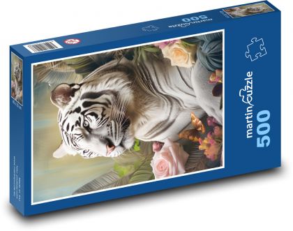 Der White Tiger. - Puzzle - 500 Teile