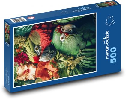 Parrot - Puzzle of 500 pieces, size 46x30 cm 