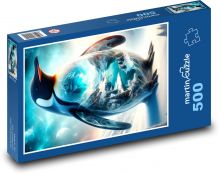 Fantazja o pingwinie Puzzle 500 elementów - 46x30 cm