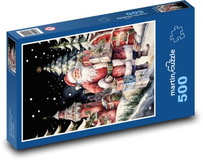 Fantazja Świętego Mikołaja - Puzzle 500 elementów, rozmiar 46x30 cm