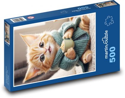 Kotě fantasy - puzzle 500 dílků