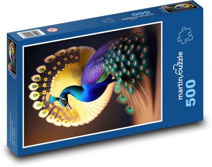Fantasy Peacock - Puzzle of 500 pieces, size 46x30 cm 