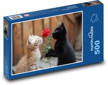 Słodkie koty Puzzle 500 elementów - 46x30 cm