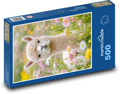 Alpala na louce - puzzle 500 dílků