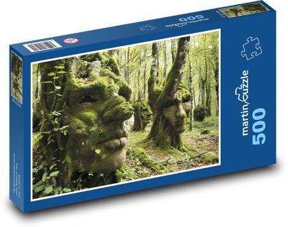 Las - twarz - Puzzle 500 elementów, rozmiar 46x30 cm