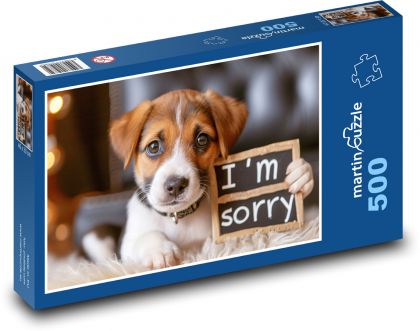 Szczeniak - przeprosiny - Puzzle 500 elementów, rozmiar 46x30 cm