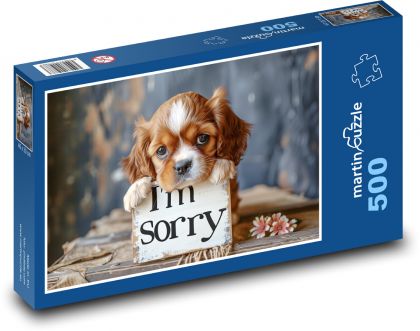 Doggy with apology - Puzzle of 500 pieces, size 46x30 cm 
