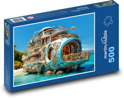 Yacht - Puzzle of 500 pieces, size 46x30 cm 