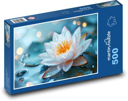 Flowering Water Lily - Puzzle of 500 pieces, size 46x30 cm 