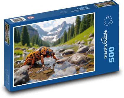Brouk v řece - Puzzle 500 dílků, rozměr 46x30 cm