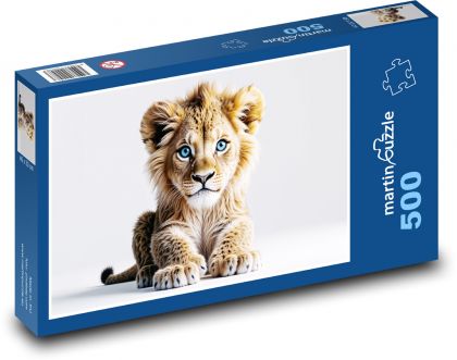 Lion - cub - Puzzle of 500 pieces, size 46x30 cm 