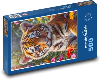 Tiger - chick - Puzzle of 500 pieces, size 46x30 cm 