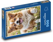 Pes v lúčnom kvete Puzzle 500 dielikov - 46 x 30 cm