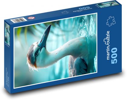 Crane - bird - Puzzle of 500 pieces, size 46x30 cm 