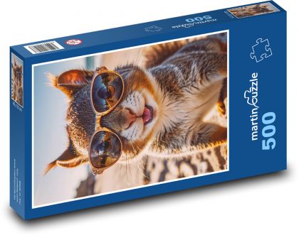 Veverička v pohároch - Puzzle 500 dielikov, rozmer 46x30 cm 