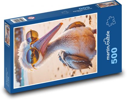 Vták v okuliaroch - Puzzle 500 dielikov, rozmer 46x30 cm 
