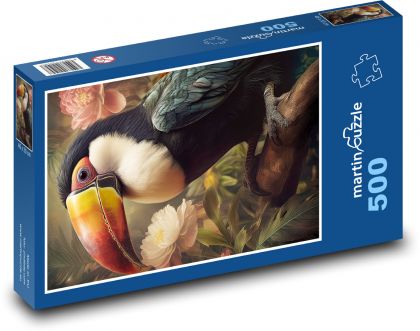 Tukan - Puzzle 500 elementów, rozmiar 46x30 cm