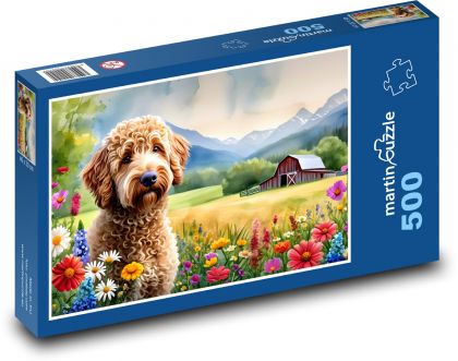 Pes na venkově - puzzle 500 dílků