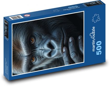 Tvár gorily - Puzzle 500 dielikov, rozmer 46x30 cm 