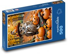 Sova a tekvica Puzzle 500 dielikov - 46 x 30 cm