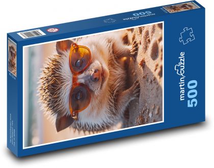 Ježek v okuliaroch - Puzzle 500 dielikov, rozmer 46x30 cm 