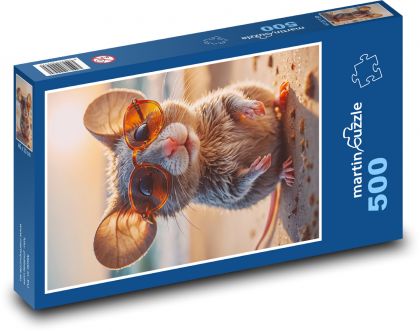 Myš v brýlích - puzzle 500 dílků