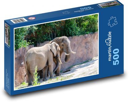 Elephant - Puzzle of 500 pieces, size 46x30 cm 