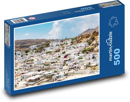 Lindos - Greece - Puzzle of 500 pieces, size 46x30 cm 