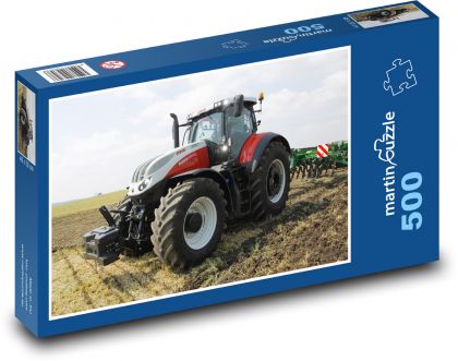Tractor at work - Puzzle of 500 pieces, size 46x30 cm 