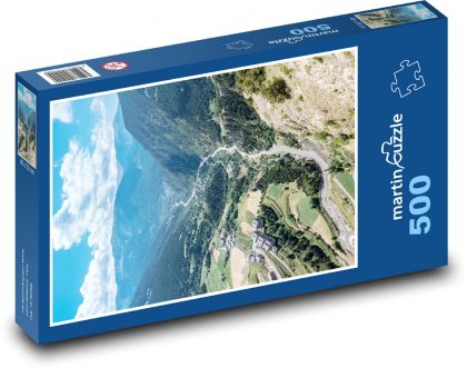 A trip in the mountains - Puzzle of 500 pieces, size 46x30 cm 