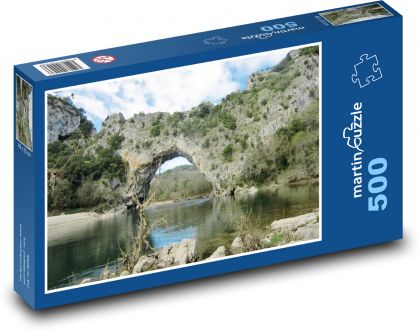 Prírodný most - Francúzsko - Puzzle 500 dielikov, rozmer 46x30 cm 