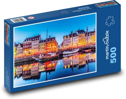 Přístav - západ slunce - Puzzle 500 dílků, rozměr 46x30 cm